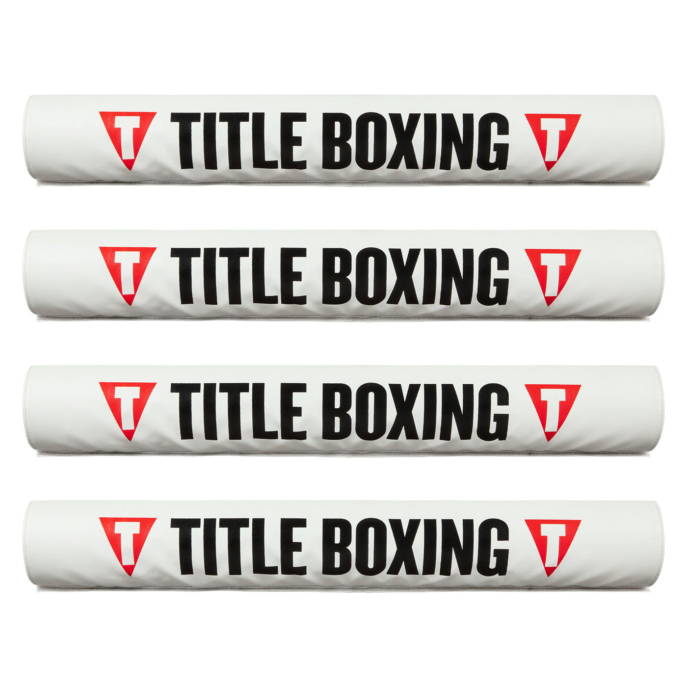 variant:RD/WH/BL::TITLE BOXING PROMOTIONAL RING TURNBUCKLE COVER white cover view