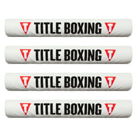 variant:RD/WH/BL::TITLE BOXING PROMOTIONAL RING TURNBUCKLE COVER white cover view