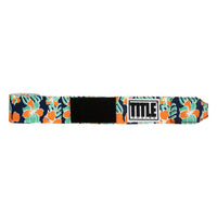 variant:hawaiian::TITLE Boxing Print Mexican Style 180" Hand Wraps unrolled view