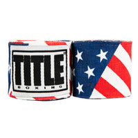 color:USA flag::TITLE Boxing Print Mexican Style 180" Hand Wraps main view
