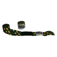 variant:pineapple::TITLE Boxing Print Mexican Style 180" Hand Wraps unrolled side by side