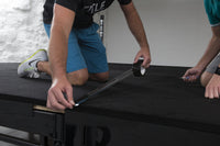 variant:lifestyle::TITLE Boxing Polyethylene Training Ring Padding (Single) being put together
