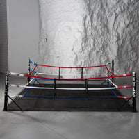 variant:lifestyle::TITLE Boxing Polyethylene Training Ring Padding (Single) in use in a boxing ring