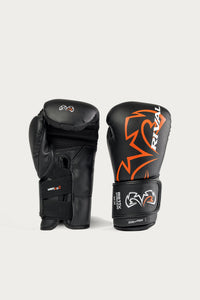 variant:Black::A pair of black Rival MMA boxing gloves shown from the front and side against a light gray background.