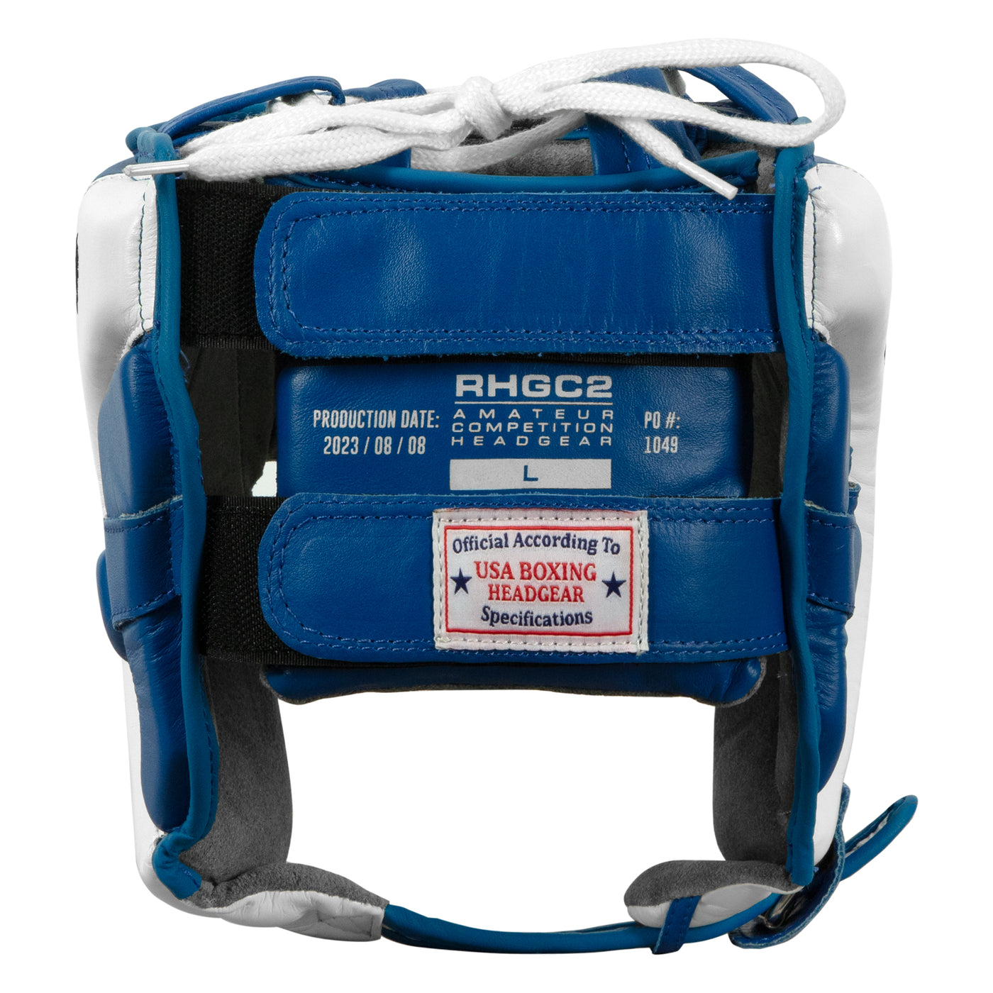 variant:blue/white::Rival Boxing Amateur Competiton Headgear back view