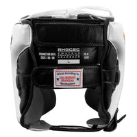 variant:black/white::Rival Boxing Amateur Competition Headgear with Cheek Protect back view