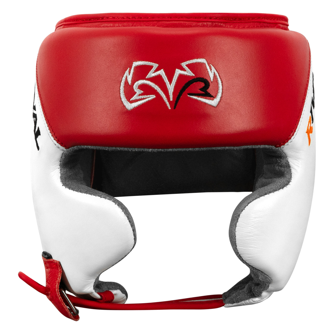 variant:red/white::Rival Boxing Amateur Competition Headgear with Cheek Protect front view