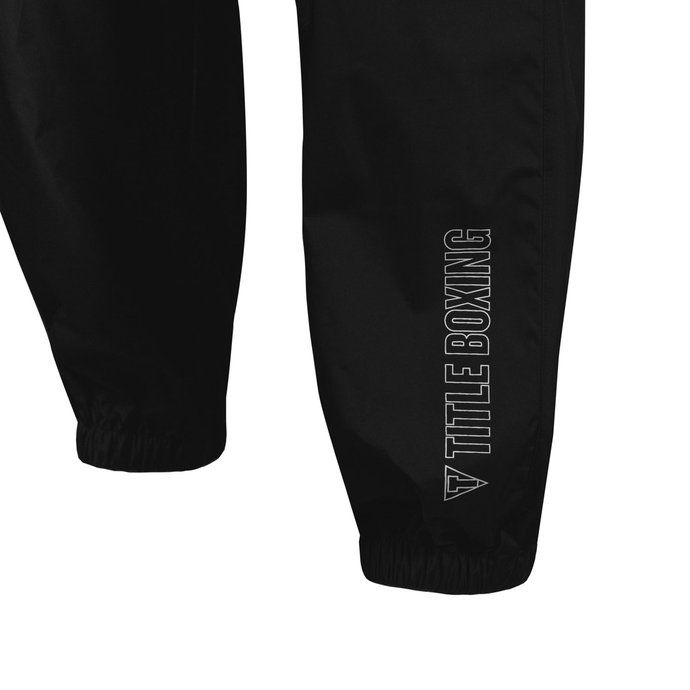 variant:lifestyle::TITLE Boxing Reign Rubberized Sauna Suit leg view closeup