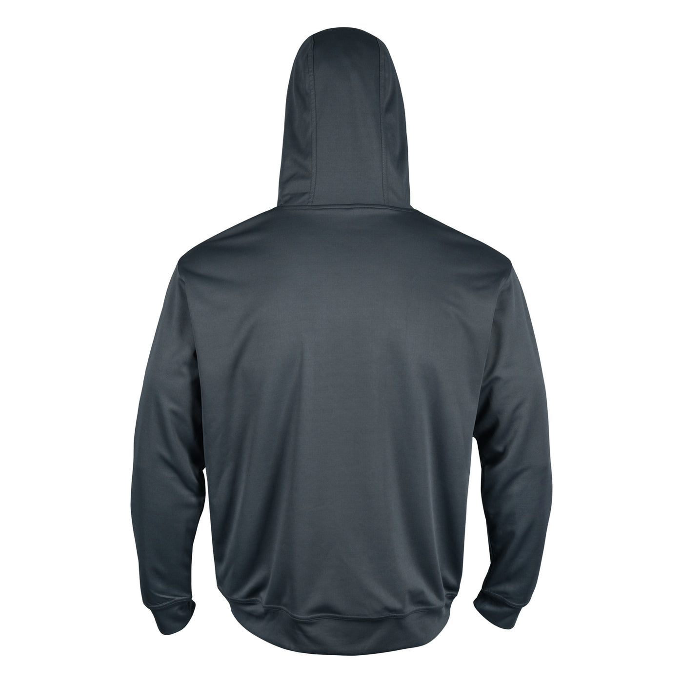 variant:grey/black::TITLE Boxing Thermal Insulated Roadwork Hoodie with hoodie up back view