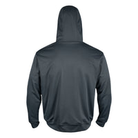 variant:grey/black::TITLE Boxing Thermal Insulated Roadwork Hoodie with hoodie up back view