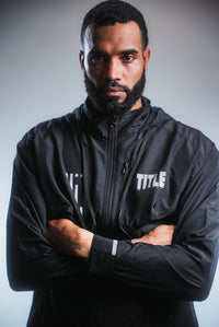 variant:Black::TITLE Boxing Lightweight Road Work Jacket on athlete