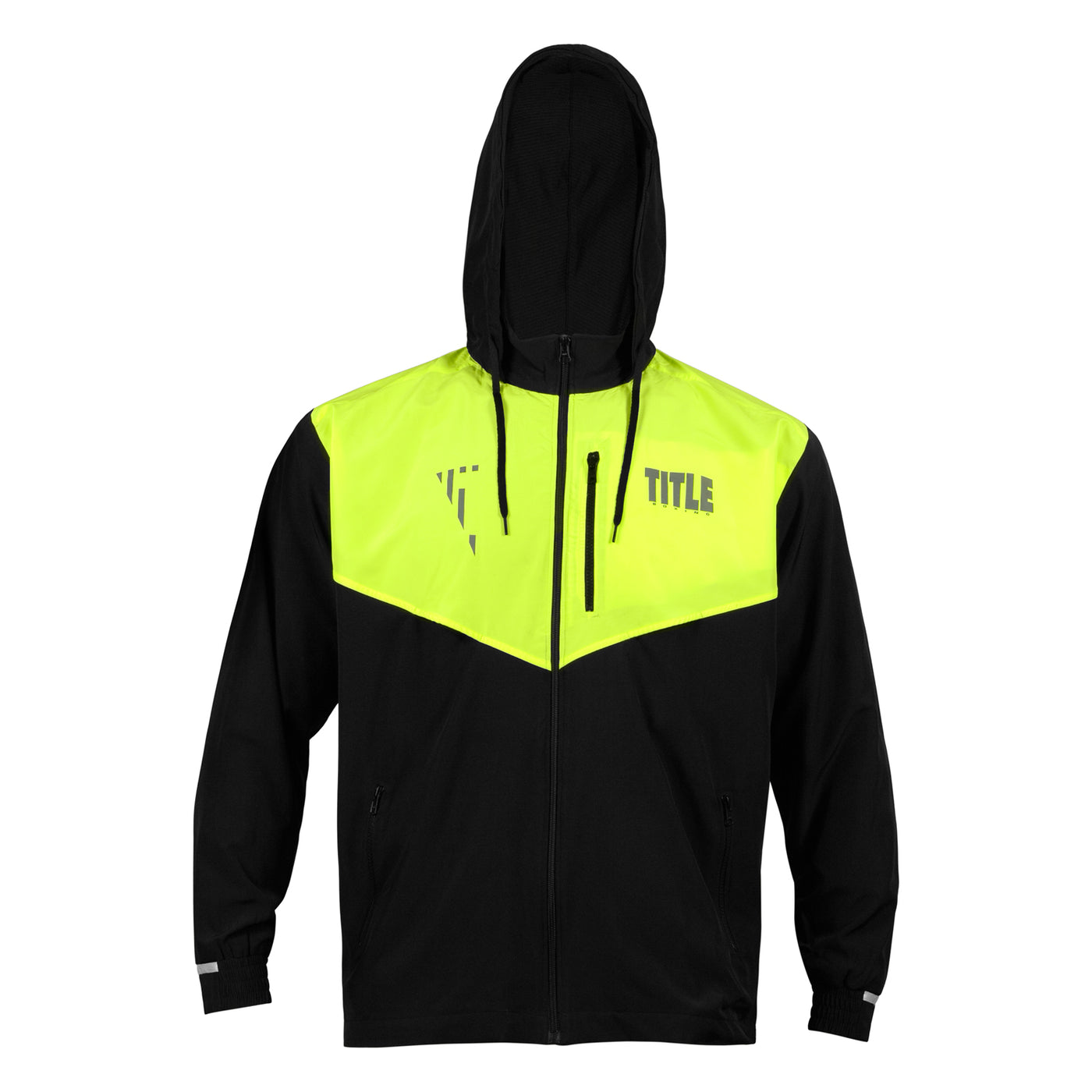 variant:Black/Hi-Vis Yellow::TITLE Boxing Lightweight Road Work Jacket with hoodie up