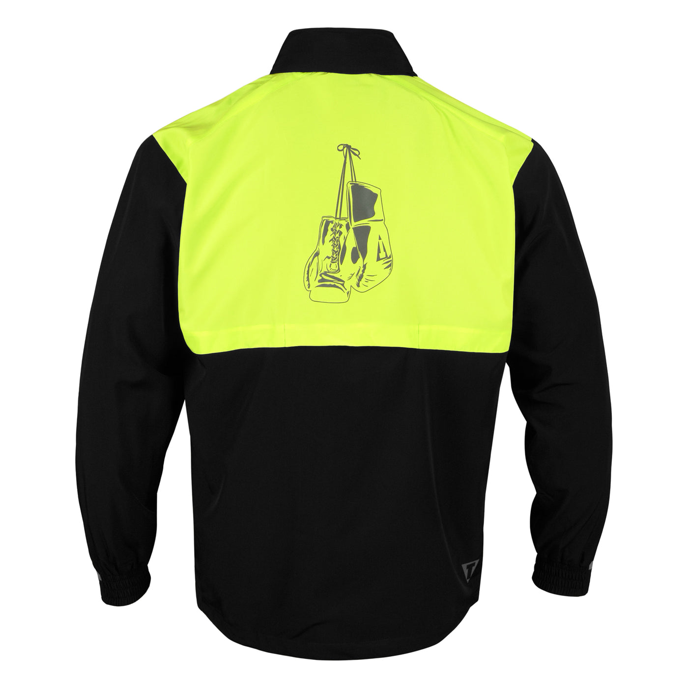 variant:Black/Hi-Vis Yellow::TITLE Boxing Lightweight Road Work Jacket back closeup