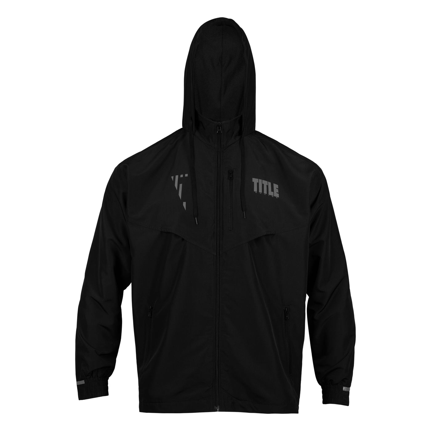 variant:Black::TITLE Boxing Lightweight Road Work Jacket with hoodie up