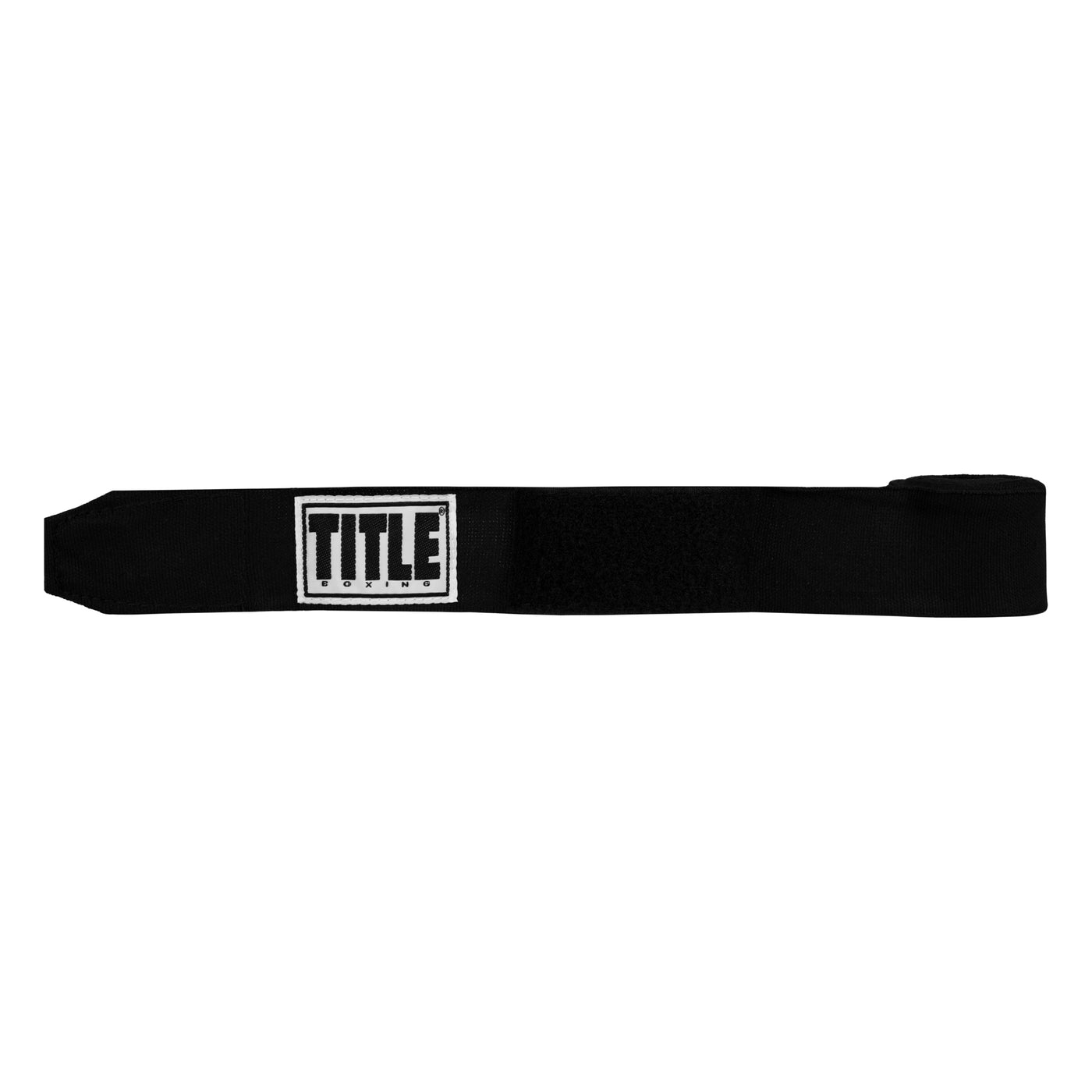 variant:black::TITLE Boxing Select 180" Semi Elastic Mexican Hand Wraps unrolled view