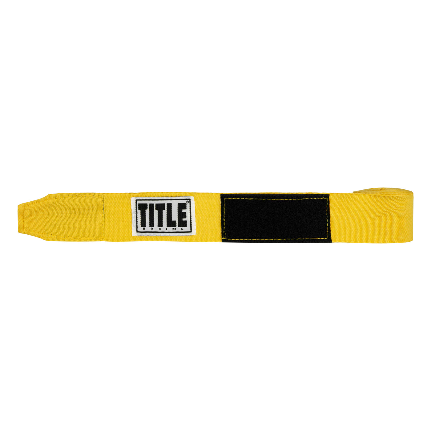 variant:gold::TITLE Boxing Select 180" Semi Elastic Mexican Hand Wraps unrolled view
