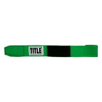 variant:green::TITLE Boxing Select 180" Semi Elastic Mexican Hand Wraps unrolled view