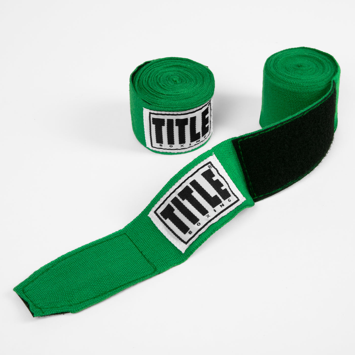 variant:green::TITLE Boxing Select 180" Semi Elastic Mexican Hand Wraps pair view