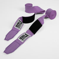 variant:light purple::TITLE Boxing Select 180" Semi Elastic Mexican Hand Wraps unrolled pair view