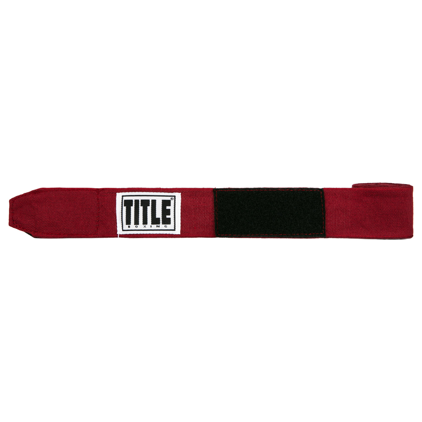 variant:maroon::TITLE Boxing Select 180" Semi Elastic Mexican Hand Wraps unrolled view