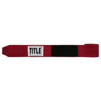 variant:maroon::TITLE Boxing Select 180" Semi Elastic Mexican Hand Wraps unrolled view