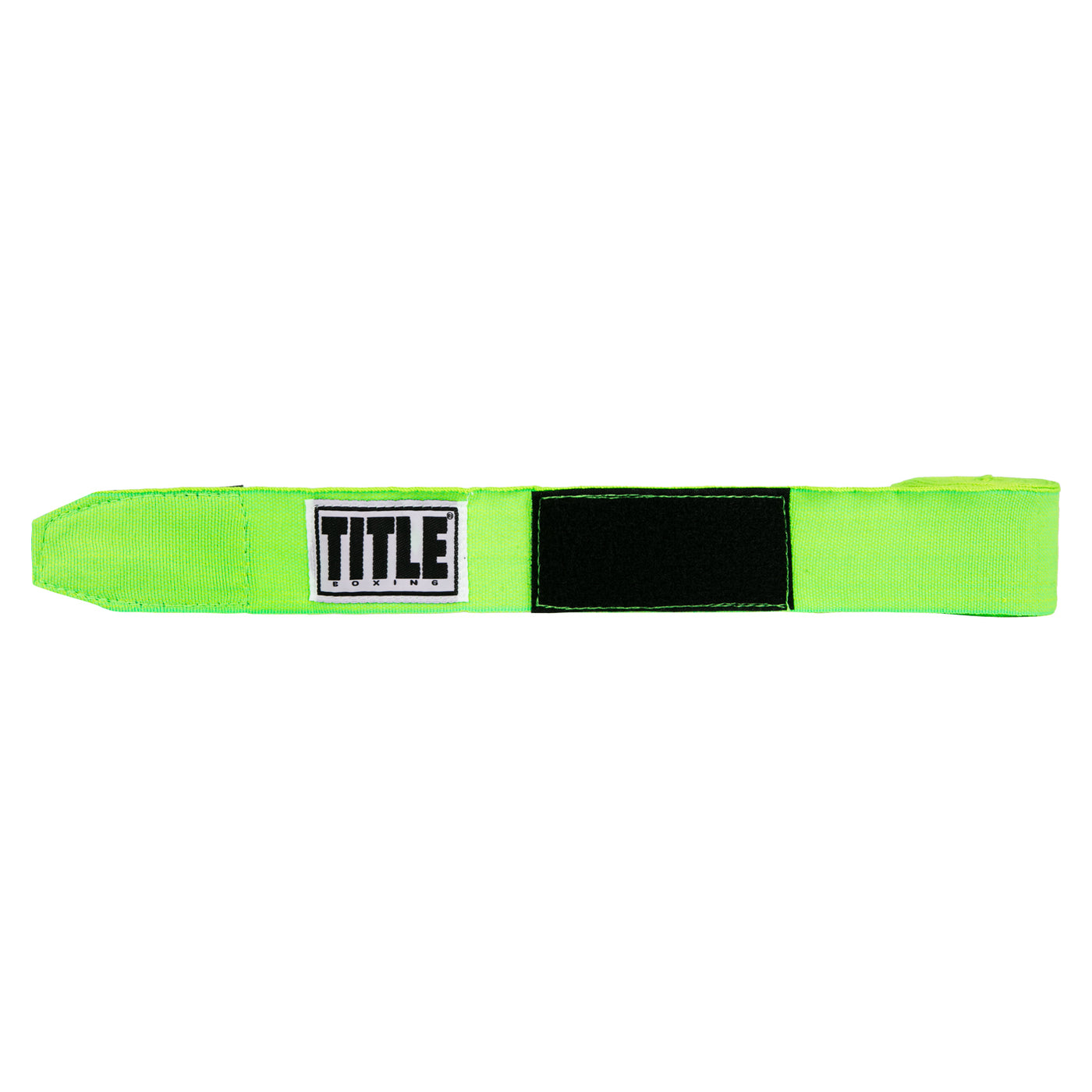 variant:neon lime::TITLE Boxing Select 180" Semi Elastic Mexican Hand Wraps unrolled view