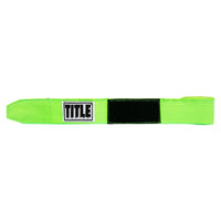 variant:neon lime::TITLE Boxing Select 180" Semi Elastic Mexican Hand Wraps unrolled view