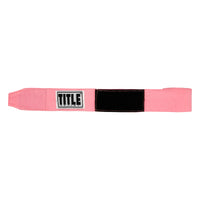 variant:neon pink::TITLE Boxing Select 180" Semi Elastic Mexican Hand Wraps unrolled view
