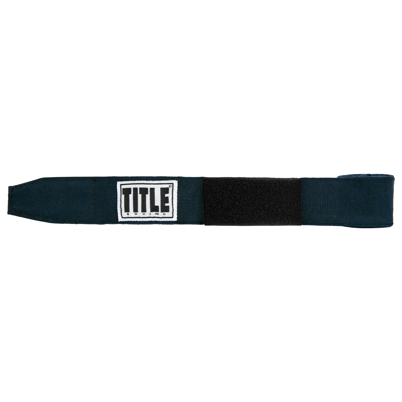 variant:navy::TITLE Boxing Select 180" Semi Elastic Mexican Hand Wraps unrolled view