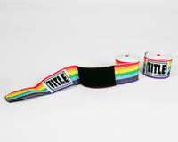 variant:rainbow::TITLE Boxing Select 180" Semi Elastic Mexican Hand Wraps unrolled pair view