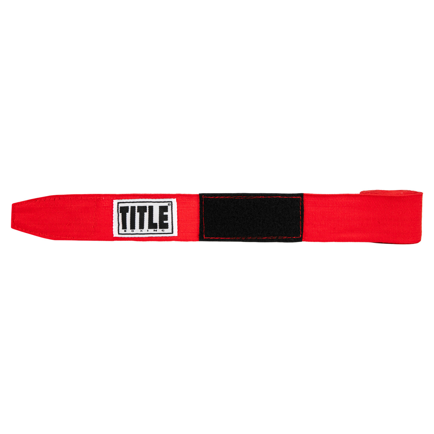 variant:red::TITLE Boxing Select 180" Semi Elastic Mexican Hand Wraps unrolled view