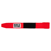 variant:red::TITLE Boxing Select 180" Semi Elastic Mexican Hand Wraps unrolled view