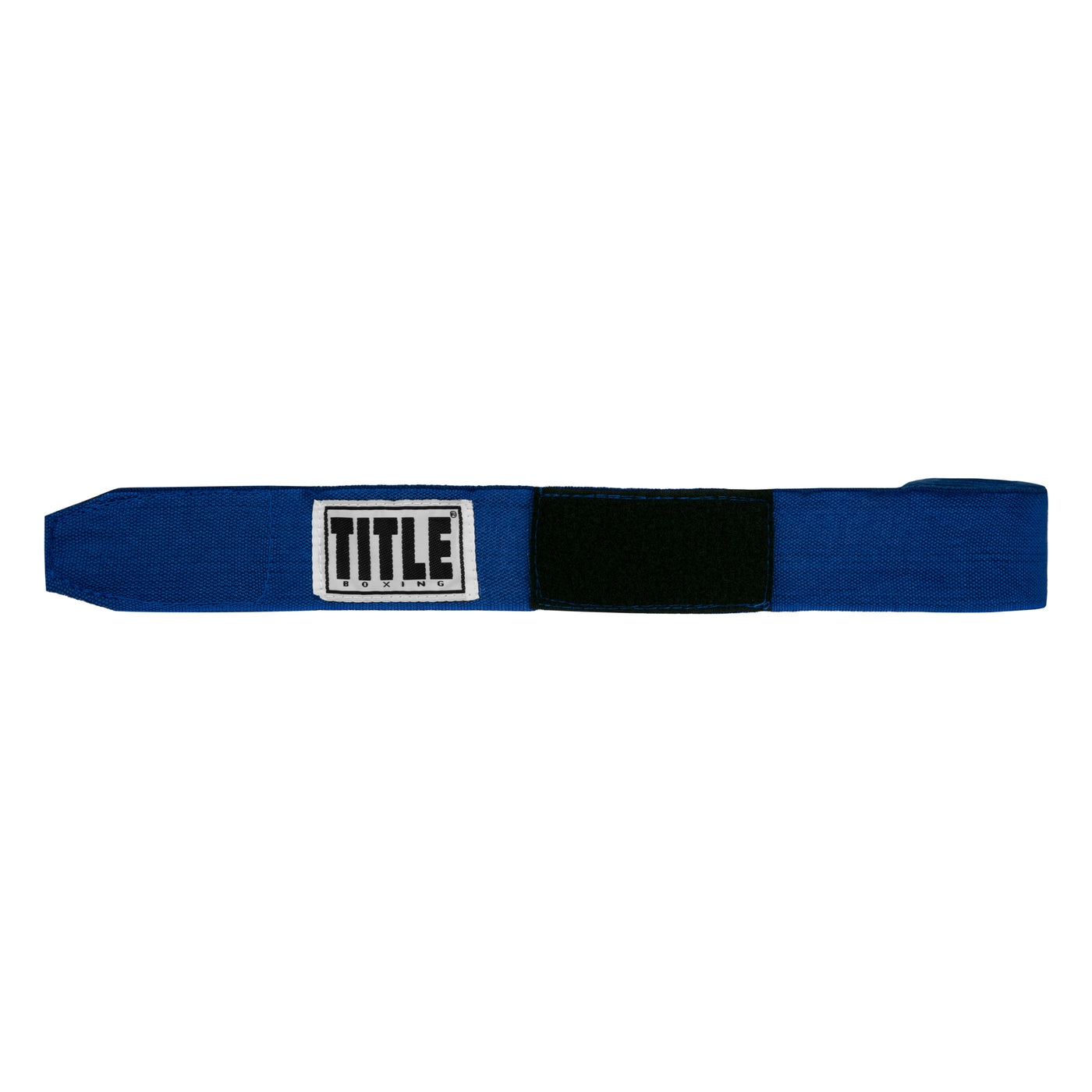 variant:royal::TITLE Boxing Select 180" Semi Elastic Mexican Hand Wraps unrolled view