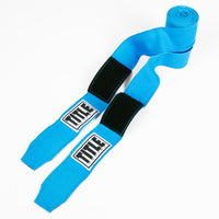 variant:turquoise::TITLE Boxing Select 180" Semi Elastic Mexican Hand Wraps unrolled pair view