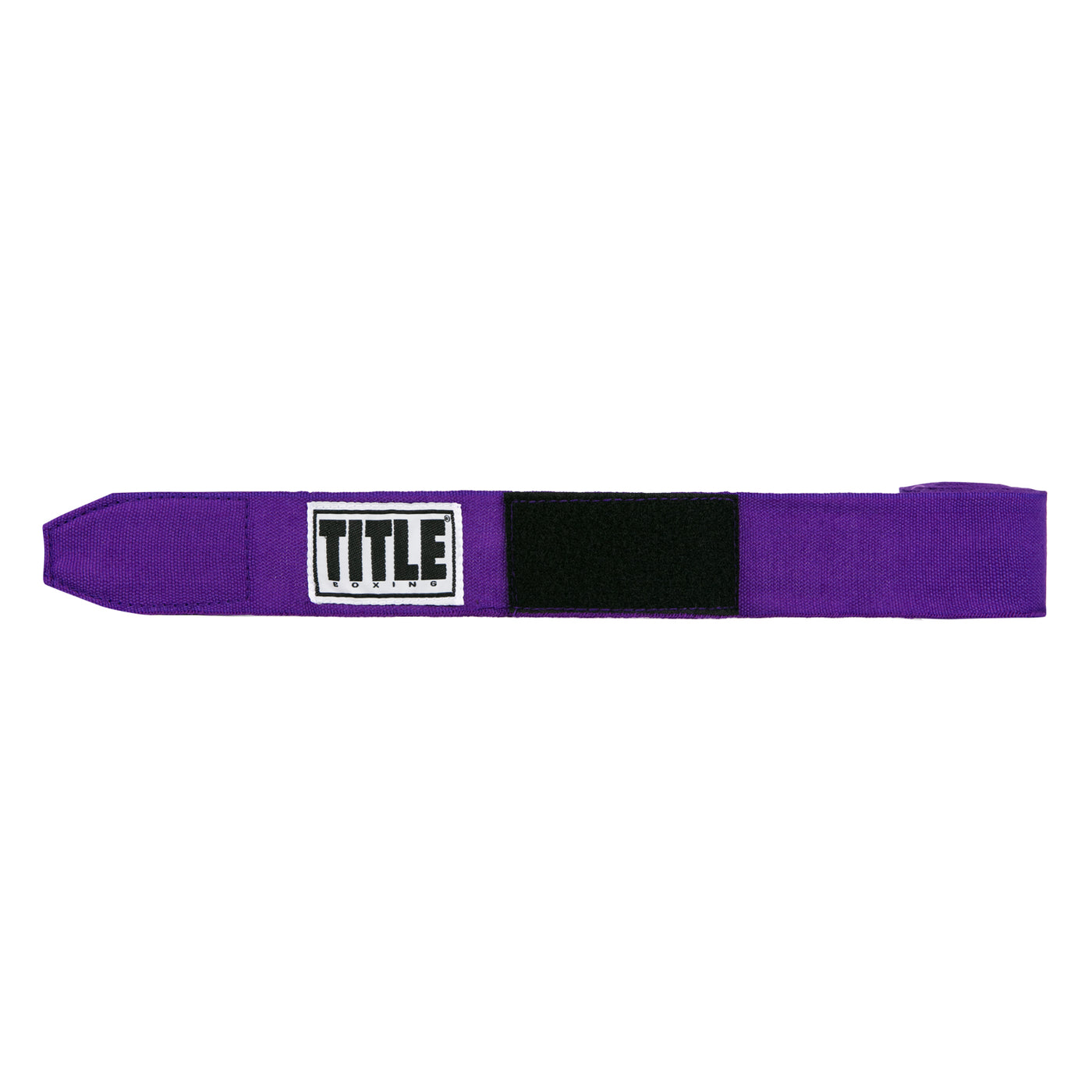 variant:purple::TITLE Boxing Select 180" Semi Elastic Mexican Hand Wraps unrolled view