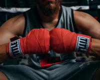 variant:red::TITLE Boxing Select 180" Semi Elastic Mexican Hand Wraps hangs together