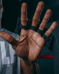variant:lifestyle::TITLE Boxing Semi Elastic 210" Extra Long Hand Wraps on finger