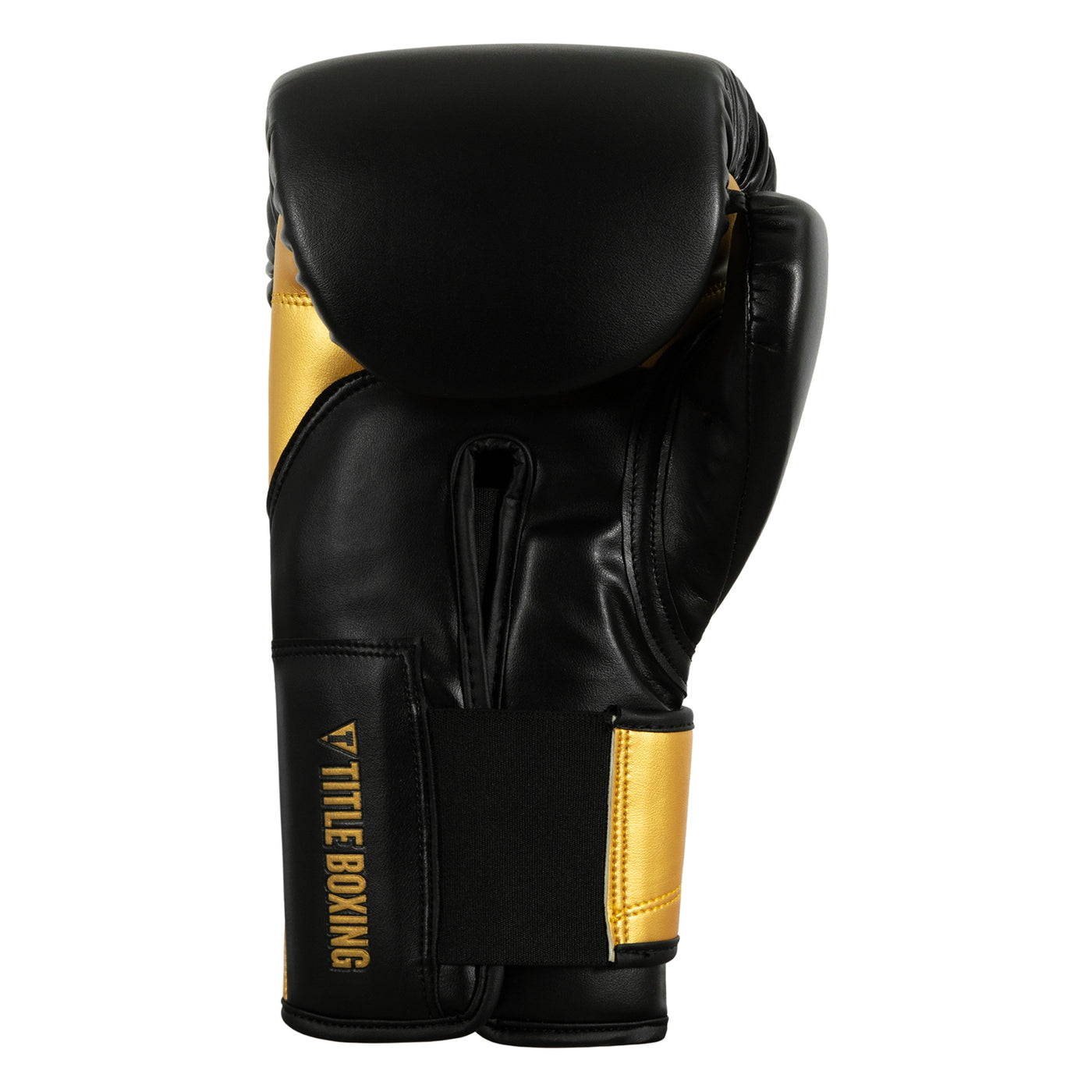 variant:black/gold::TITLE Boxing Swift Bag Gloves glove palm view
