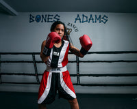 variant:red/white/black::TITLE Boxing Momentum Amateur Boxing Set girl boxing stance