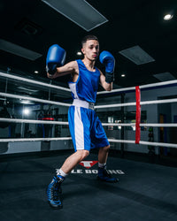 variant:blue/white::TITLE Boxing Aerovent Elite Amateur Boxing Set Original 2.0  guy boxing pose