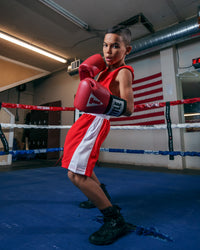 variant:red/white::TITLE Boxing Aerovent Elite Amateur Boxing Set Original 2.0 kid left jab