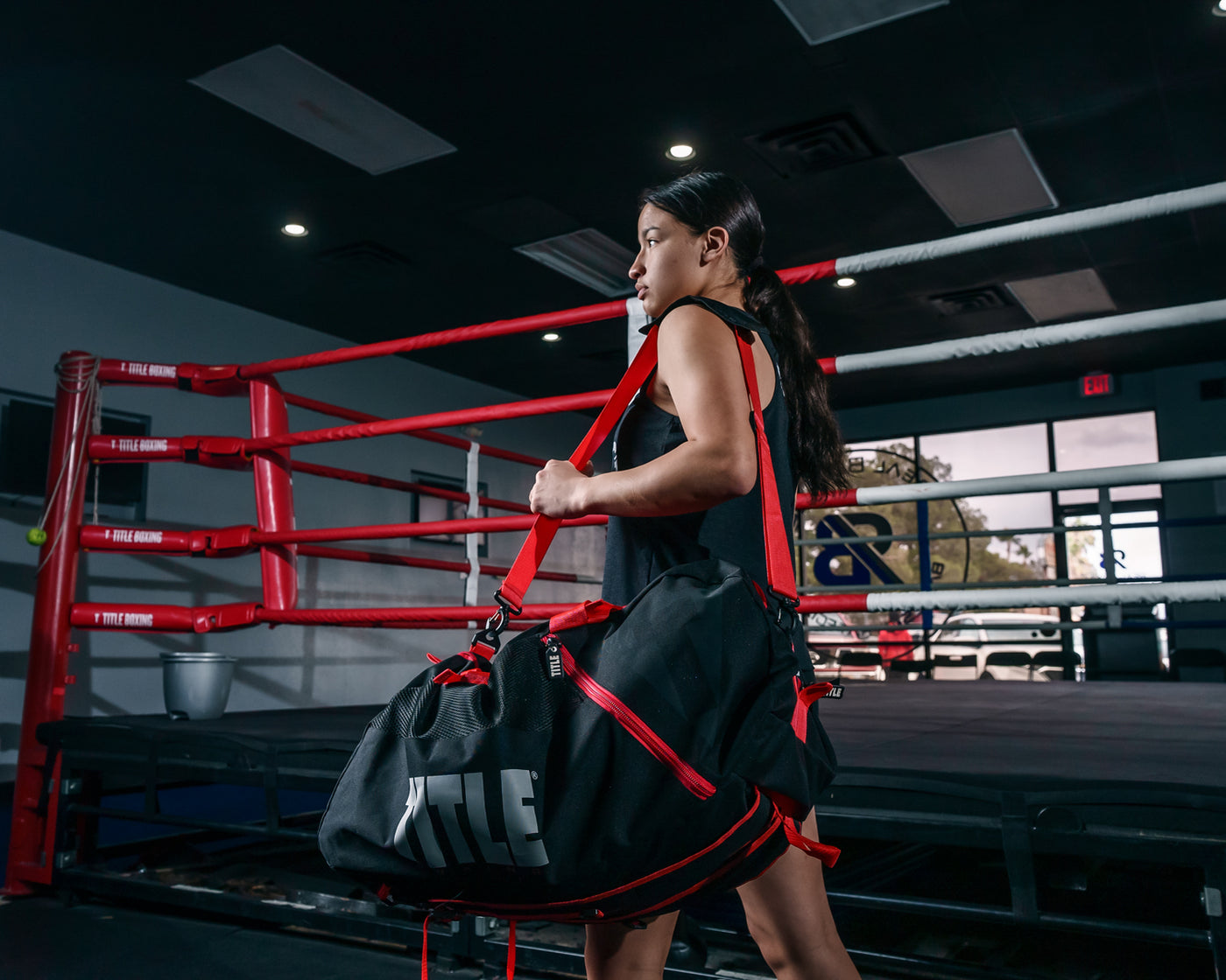 variant:black/red::TITLE Boxing Champion Sport Bag girl carrying bag