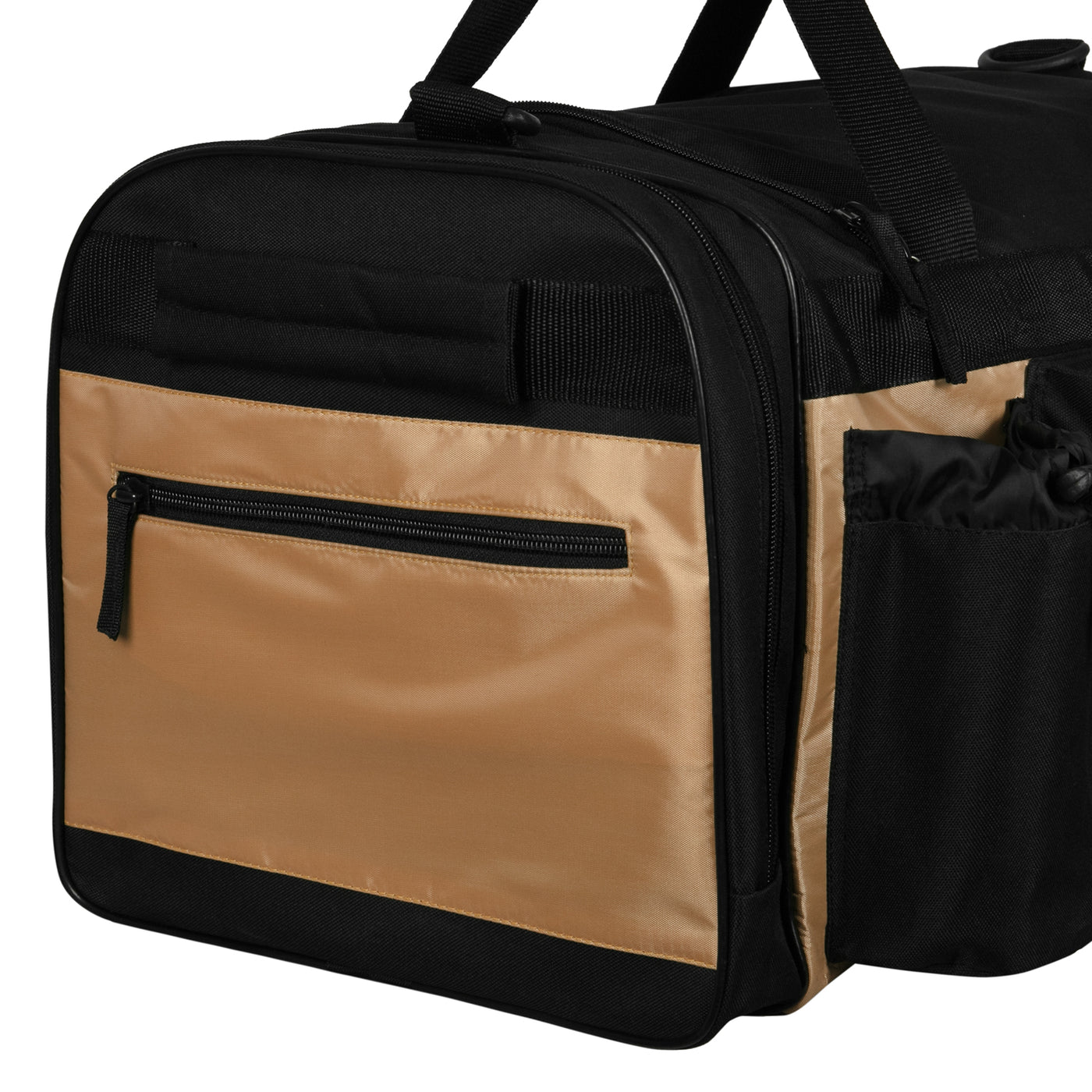 variant:black/beige::TITLE Boxing Active Duffle Bag side pocket closeup