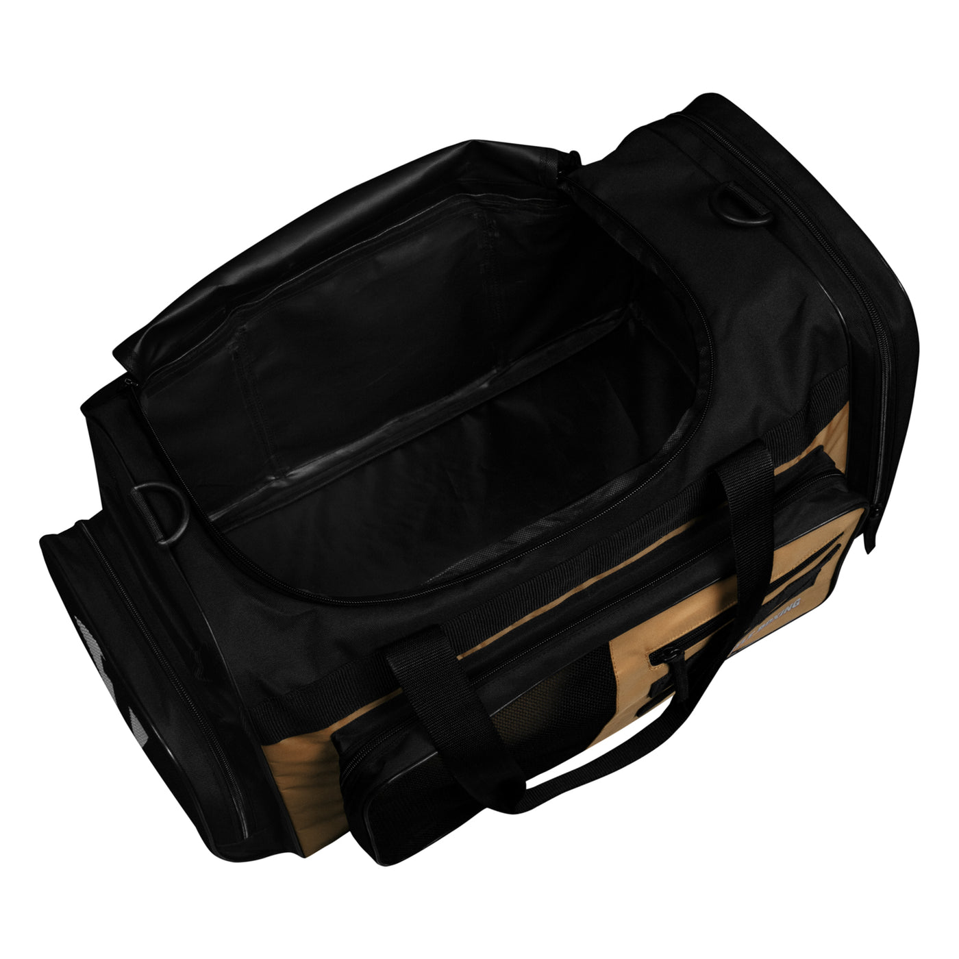 variant:black/beige::TITLE Boxing Active Duffle Bag inside view