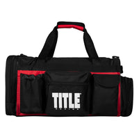 variant:black/red::TITLE Boxing Active Duffle Bag pockets view