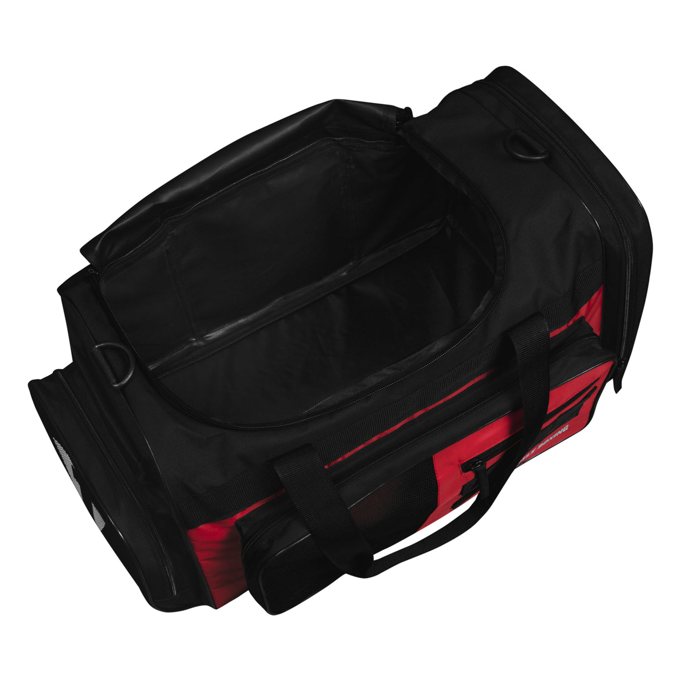 variant:black/red::TITLE Boxing Active Duffle Bag inside view