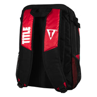 variant:Black/Red::TITLE Boxing Intense Backpack back view closeup