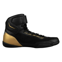 variant:black/gold::TITLE Boxing Select Mid-Top Boxing Shoes side view