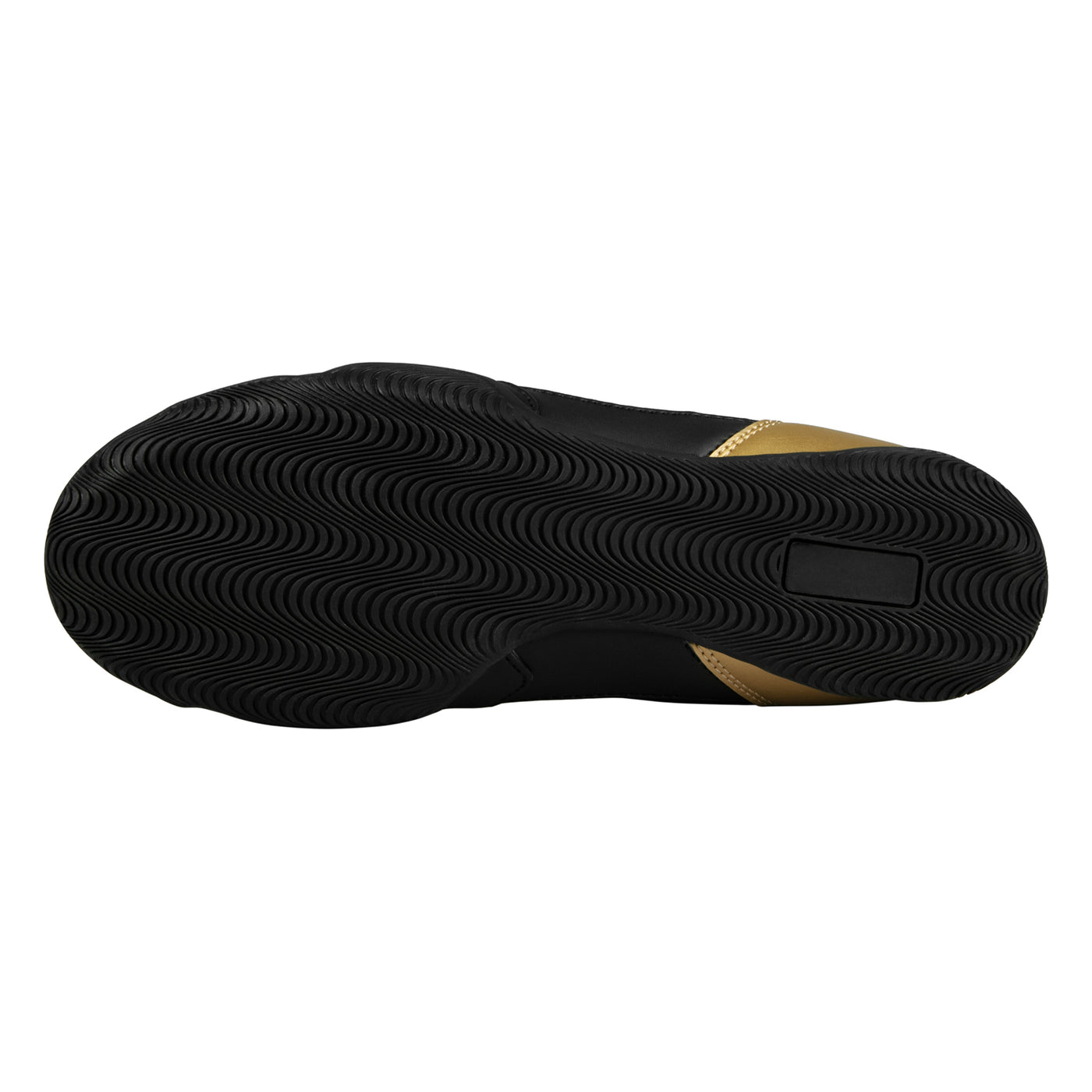 variant:black/gold::TITLE Boxing Select Mid-Top Boxing Shoes bottom view