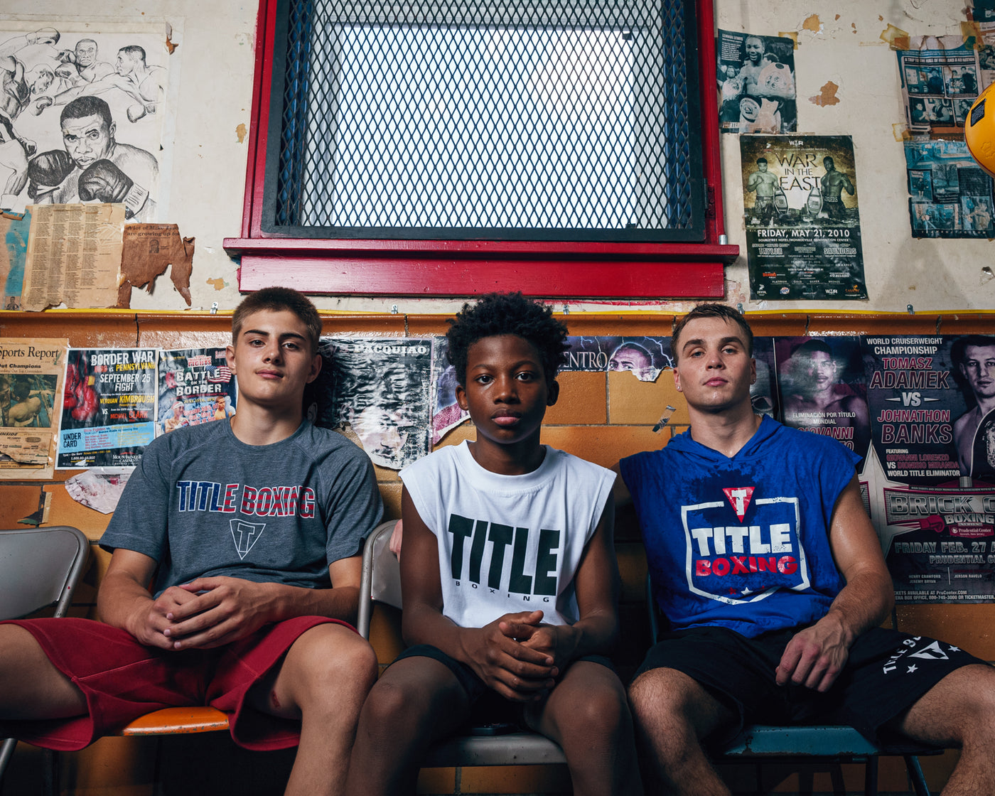 variant:White::TITLE Boxing Iconic Block Muscle Tee  3 boys 